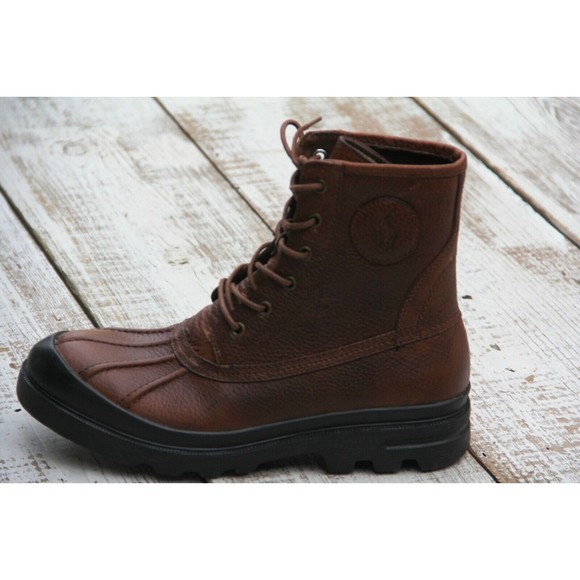 POLO RALPH LAUREN Udel Men\'s Size 7.5 Brown Leather Boots NEW main image 5
